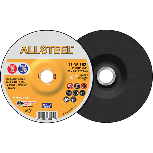 ALLSTEEL 6X1/16X7/8'' T27 CUT-OFF WHEEL