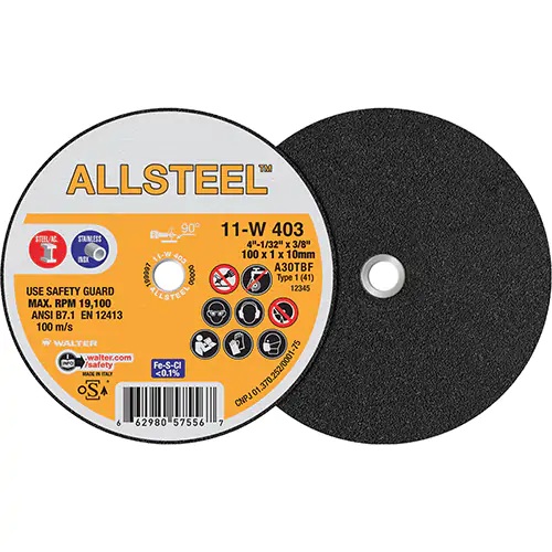 ALLSTEEL 4X1/32X3/8'' T1 CUT-OFF WHEEL