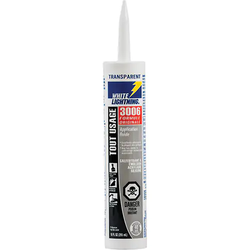 White Lightning 3006 Advanced Formula Caulk-Canada, White, 295 mL