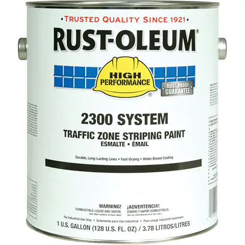 High Performance 2300 System Traffic Zone Striping Paint- TRAFFIC FLAT YELLOW