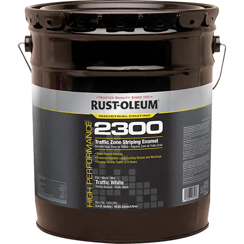 High Performance 2300 System Traffic Zone Striping Paint- TRAFFIC FLAT WHITE