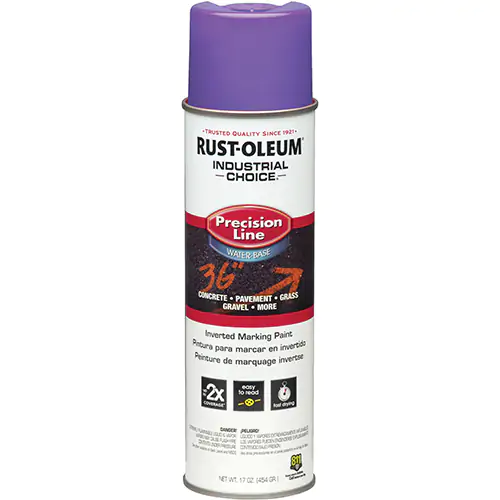 Industrial Choice M1800 System Water-Based Precision Line Marking Paint FLUORESCENT PRPLE