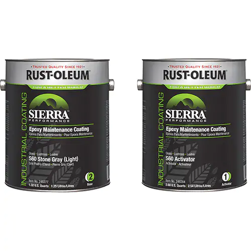 S60 SYSTEM WATER-BASED EPOXY MAINTENANCE COATING GLOSS STONE GREY KIT