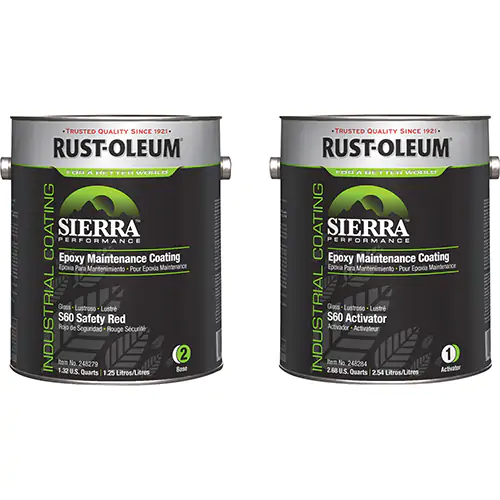 S60 SYSTEM WATER-BASED EPOXY MAINTENANCE COATING GLOSS OSHA SAFETY RED