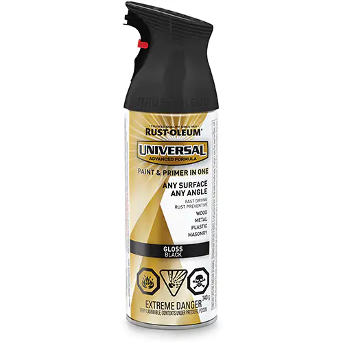 Universal Enamel Paint & Primer In One- GLOSS BLACK