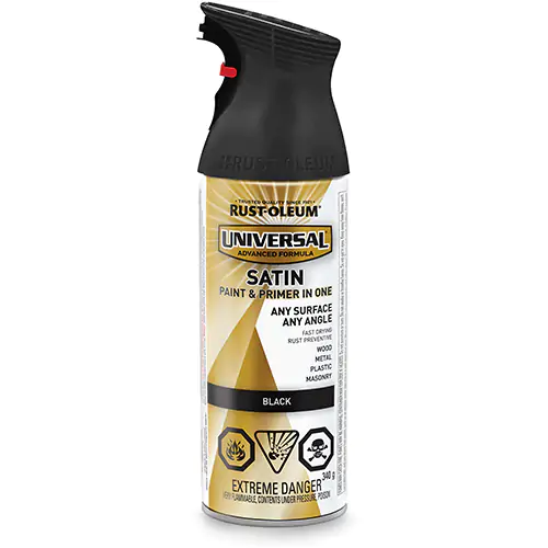 Universal Enamel Paint & Primer In One- SATIN BLACK