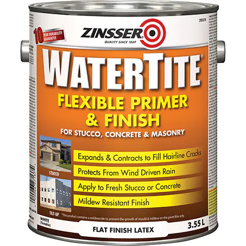 Zinsser® WATERTITE® Weatherproof Flexible Primer & Deep Tint Finish-WHITE