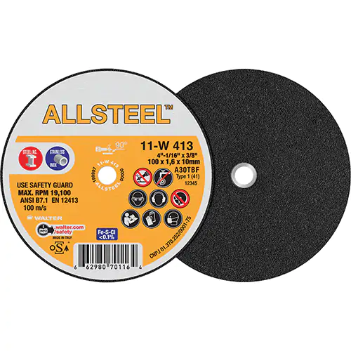 ALLSTEEL 4X1/16X3/8'' T1 CUT-OFF WHEEL