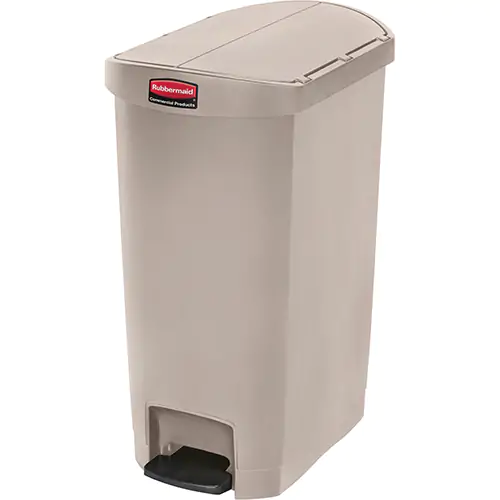 Rubbermaid Commercial Products Slim Jim 13 Gal Step On Resin End Step Beige