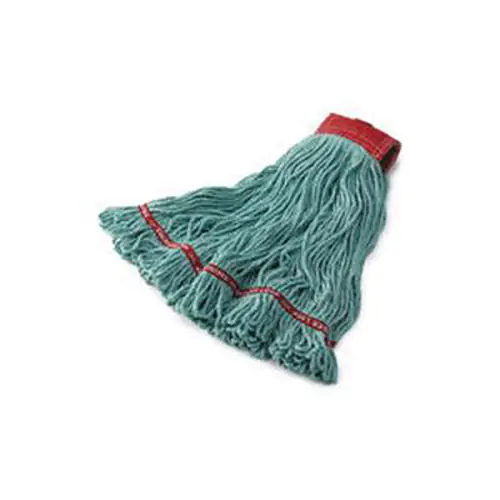 Rubbermaid Commercial Products 24 OZ Swinger Loop Blend Wet Mop, 5" Headband, Green