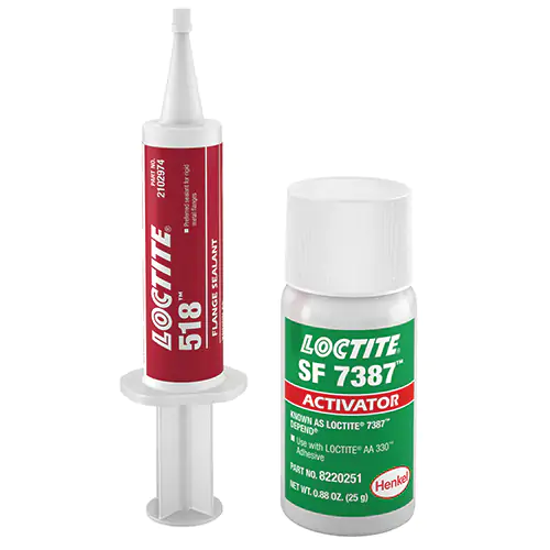 LOCTITE 518/PRIMER Flange Sealant GASKET ELIMINATOR® MASTER GASKET® Kit (Contains 25 ml Syringe and 0.9 oz. Net Wt. Primer N 76