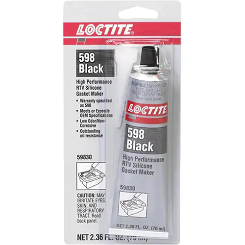 598 Black High Performance RTV Silicone Gasket Maker 70 ml Tube Carded Tube