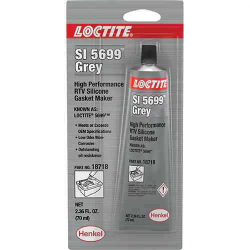 5699 Grey High Performance RTV Silicone Gasket Maker 70 ml Tube Carded Tube
