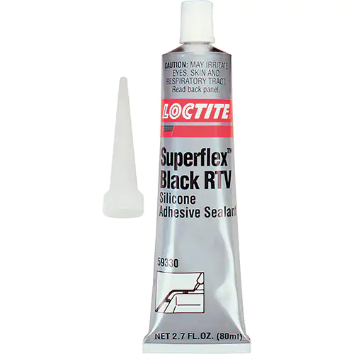 SUPERFLEX® Black RTV Silicone Adhesive Sealant 80 ml Tube Carded Tube