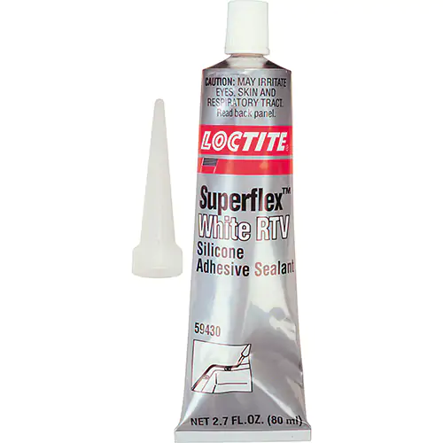 SUPERFLEX® White RTV Silicone Adhesive Sealant 80 ml Tube Carded Tube