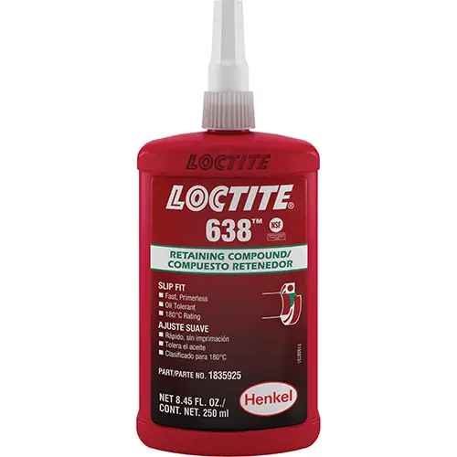 Retaining Compound 638 Maximum Strength 250 ml Bottle