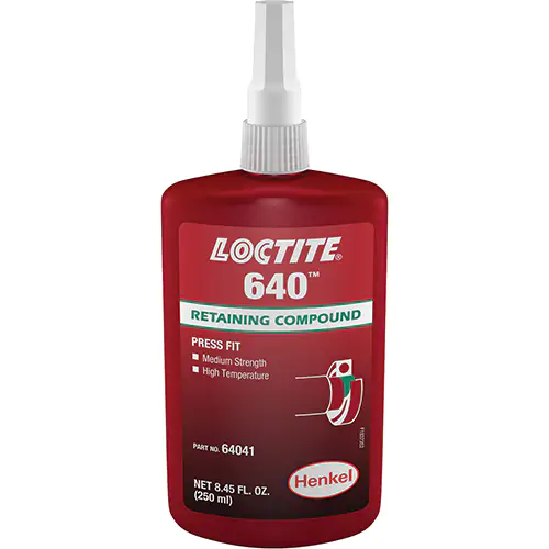 Retaining Compound 640 Medium Strength/High Temperature 250 ml Bottle