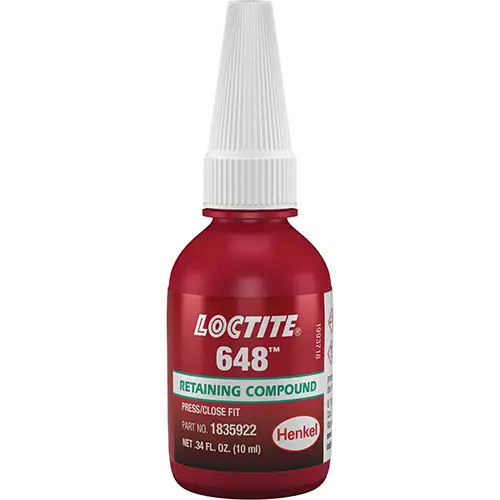 Retaining Compound 648 High Strength/Rapid Cure 10 ml Bottle
