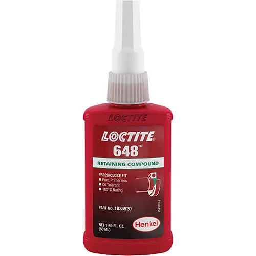 Retaining Compound 648 High Strength/Rapid Cure 50 ml Bottle