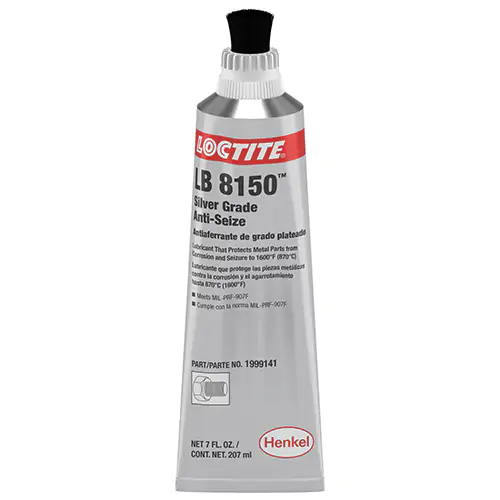 LOCTITE LB 8150 Silver Grade Anti-Seize 7 oz. Net Wt. Brush Top Tube