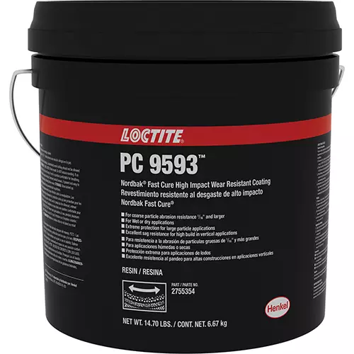 LOCTITE PC 9593 Nordbak Fast Cure High Impact Wear Resistant Coating 10 Kg Kit
