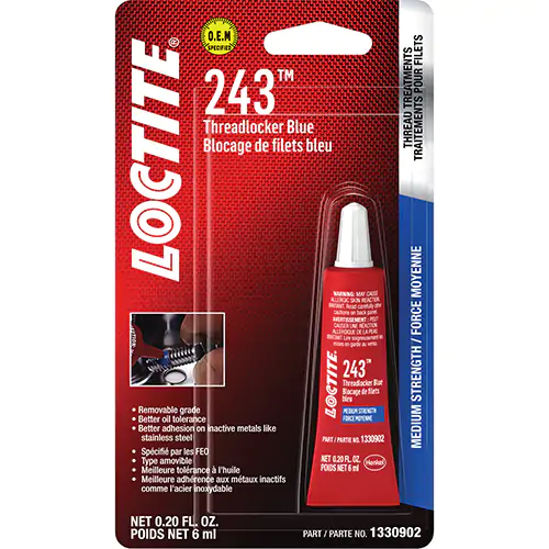 Threadlocker 243 Surface Insensitive 6 ml Tube