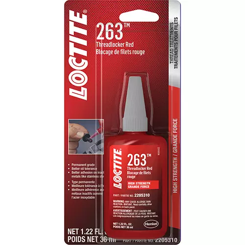 LOCTITE 263 Threadlocker High Strength/Red 36 ml Bottle