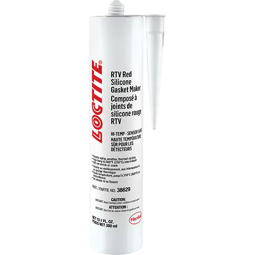 RTV Red Silicone Sensor Safe/Hi-Temp Gasket Maker 300 ml Cartridge