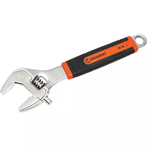 ADJ WRENCH, 10" CHROME CUSH GRIP CARDED