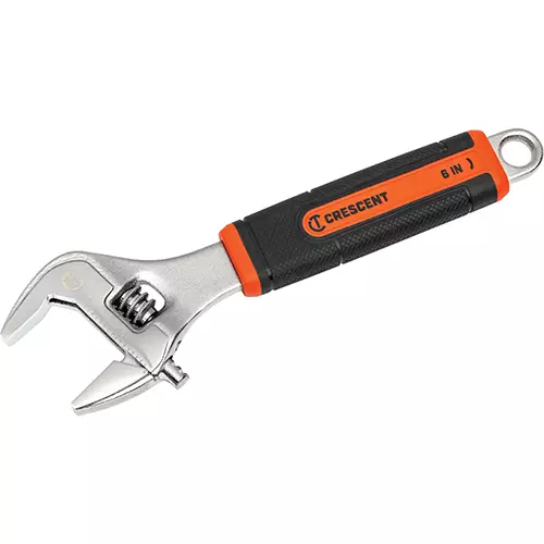 ADJ WRENCH, 6" CHROME CUSH GRIP CARDED