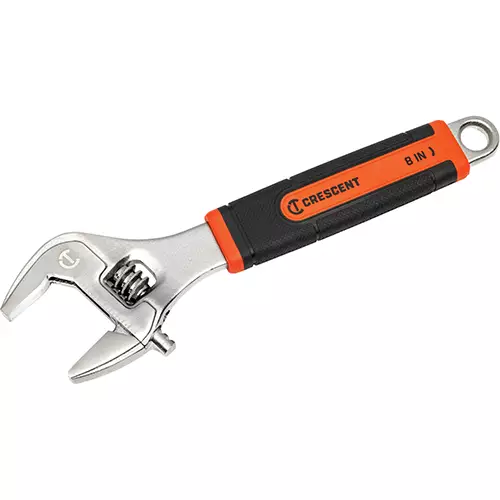 ADJ WRENCH, 8" CHROME CUSH GRIP CARDED