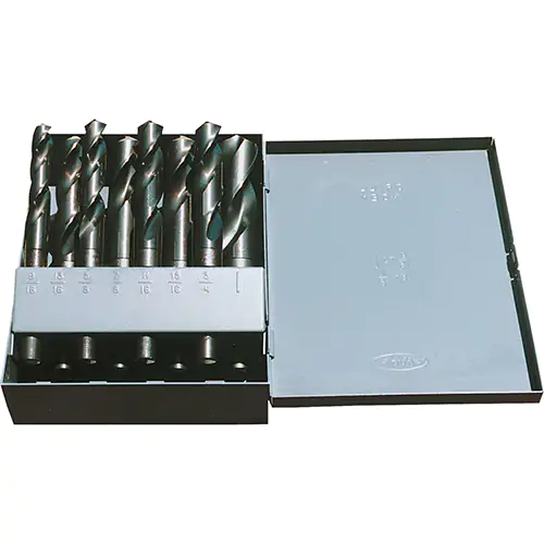 8PC 9/16-1X1/16 HS BLK RND SHK S&D