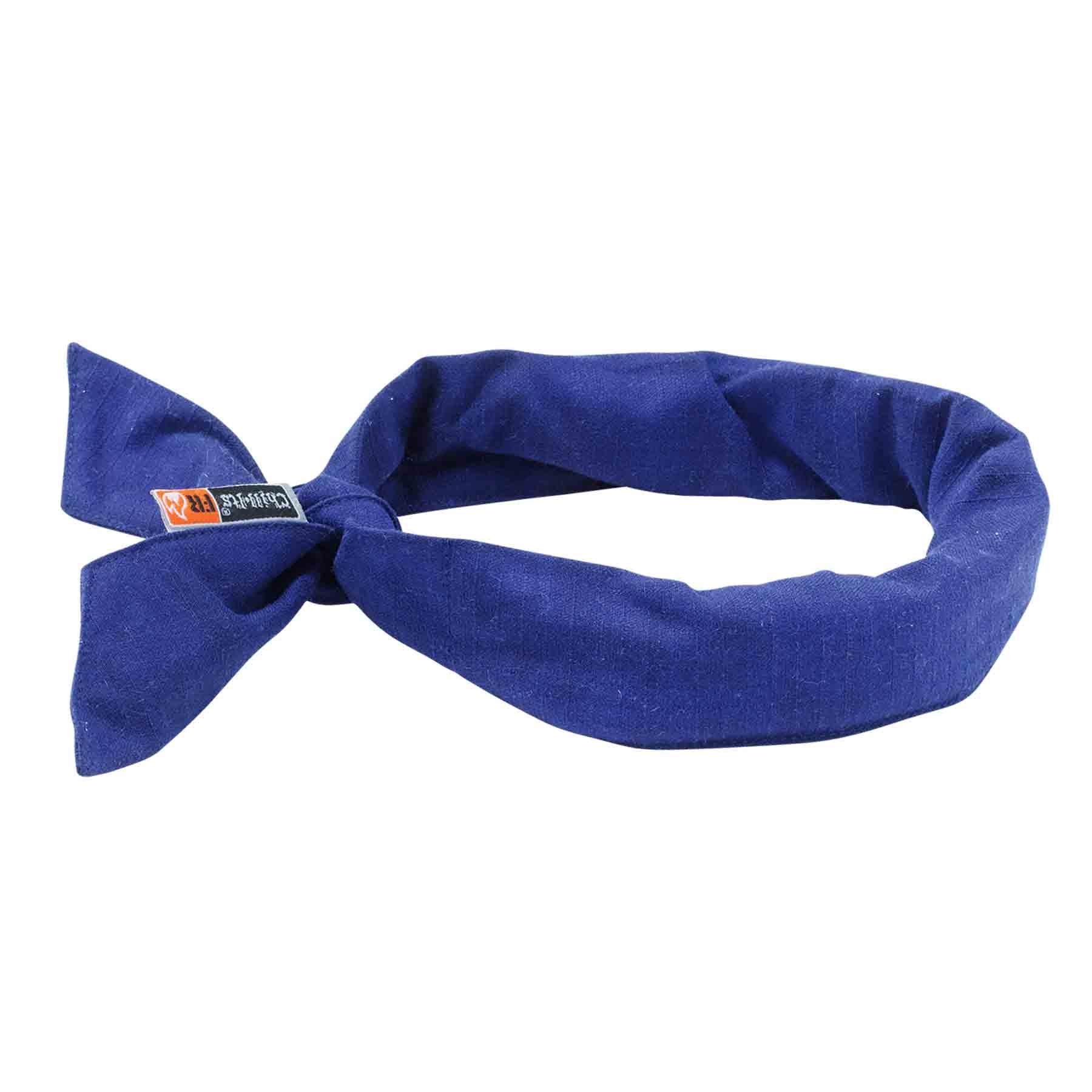 Chill-Its 6700FR Evaporative FR Cooling Bandana Headband – Tie Closure, Blue
