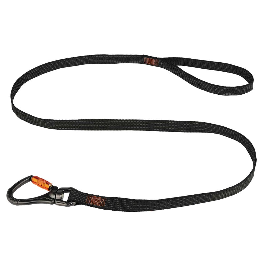 Squids 3129 Tool Lanyard – Double-Locking Swivel Carabiner and Loop – 40lbs, Black, Standard (76in (193cm))