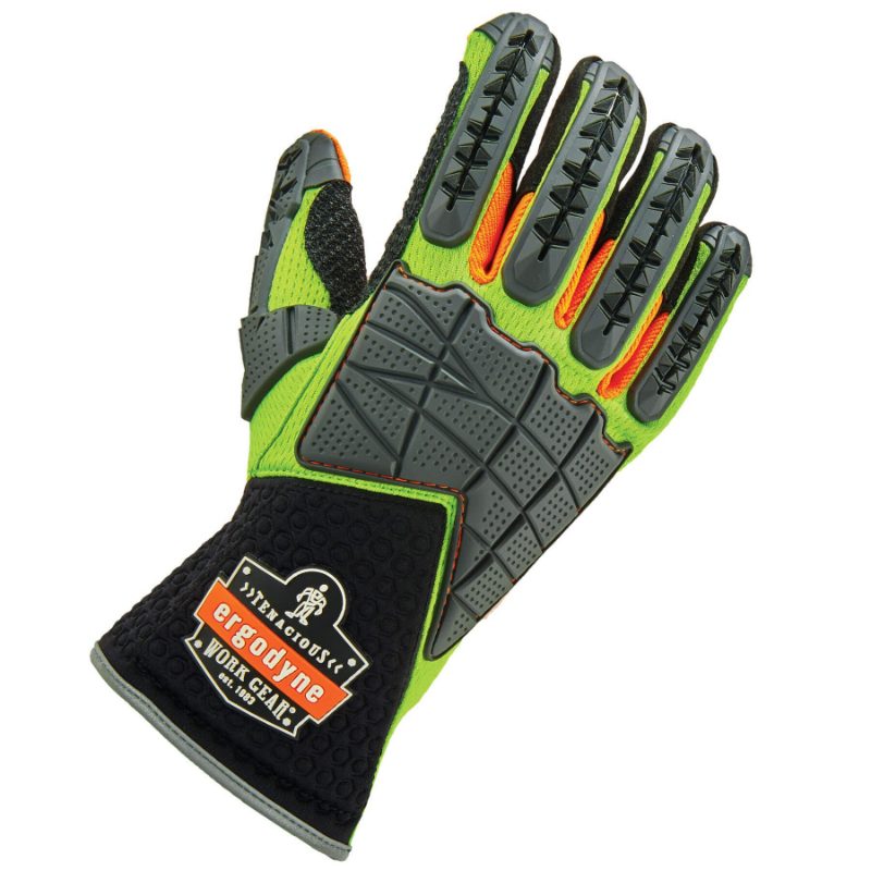 ProFlex 925F(x) Standard Dorsal Impact-Reducing Gloves, Lime, L