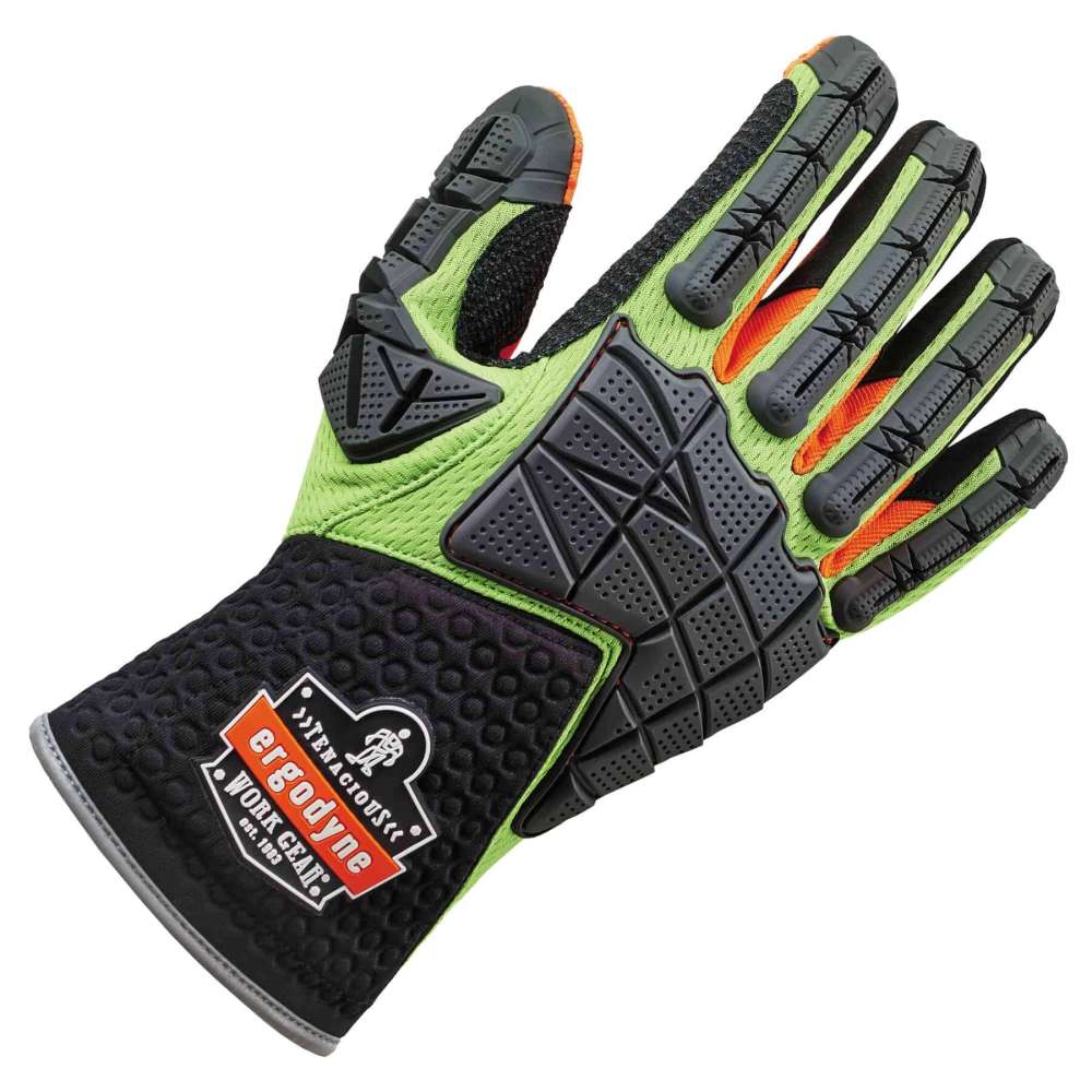 ProFlex 925F(x) Standard Dorsal Impact-Reducing Gloves, Lime, XL