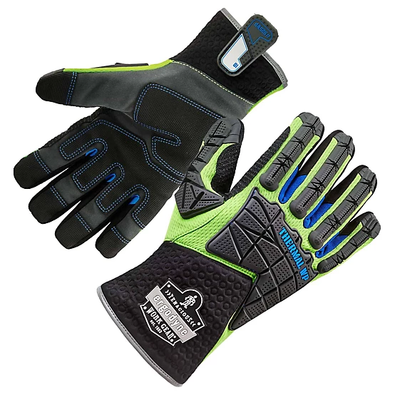 ProFlex 925WP Performance Dorsal Impact-Reducing Thermal Waterproof Gloves, Lime, 2XL