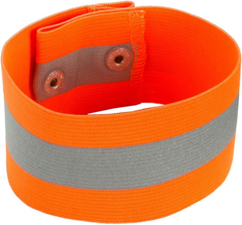 GloWear 8001 Hi-Vis Arm and Leg Band – Snap Closure, Orange, L/XL