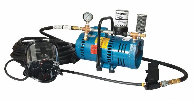 Supplied Air Respirators 3 : Kit With One 3/4 H.P. Pump One Survivair Hood With Breathing Tube One 50' Hose With Obac Couplers.
