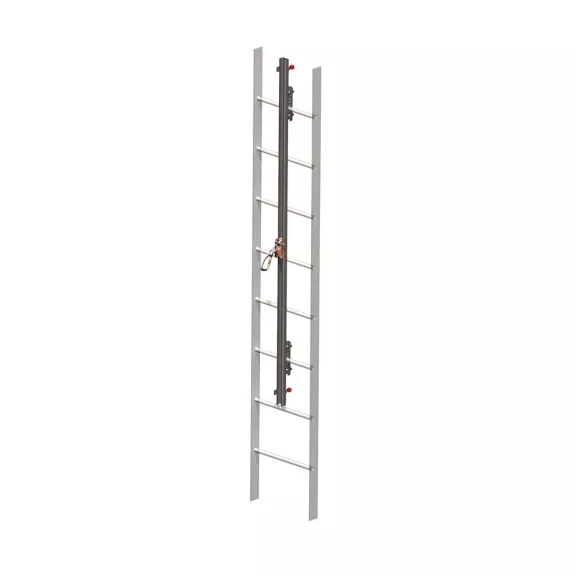 Miller GlideLoc™ Ladder Climbing System Aluminum Kits (Rail) : 150Ft Aluminum Kit, Includes 23 Brackets