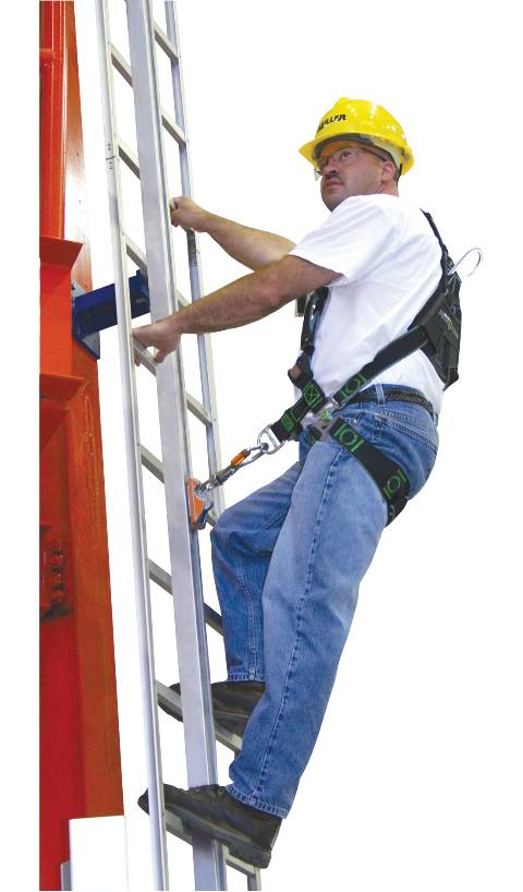 Miller GlideLoc™ Ladder Climbing System Galvanised Kits (Rail) : 80Ft Galvanized Kit, Includes 13 Brackets