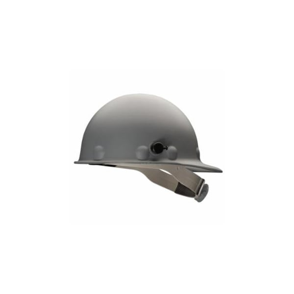 Roughneck P2 : Gray Fibre Metal Roughneck Fibreglass Cap Style Hard Hat With 8 Point Ratchet Suspension