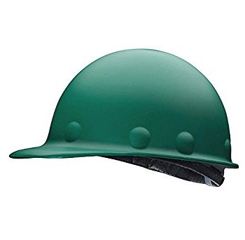 Roughneck P2 : Green Fibre Metal Roughneck Fibreglass Cap Style Hard Hat With 8 Point Ratchet Suspension