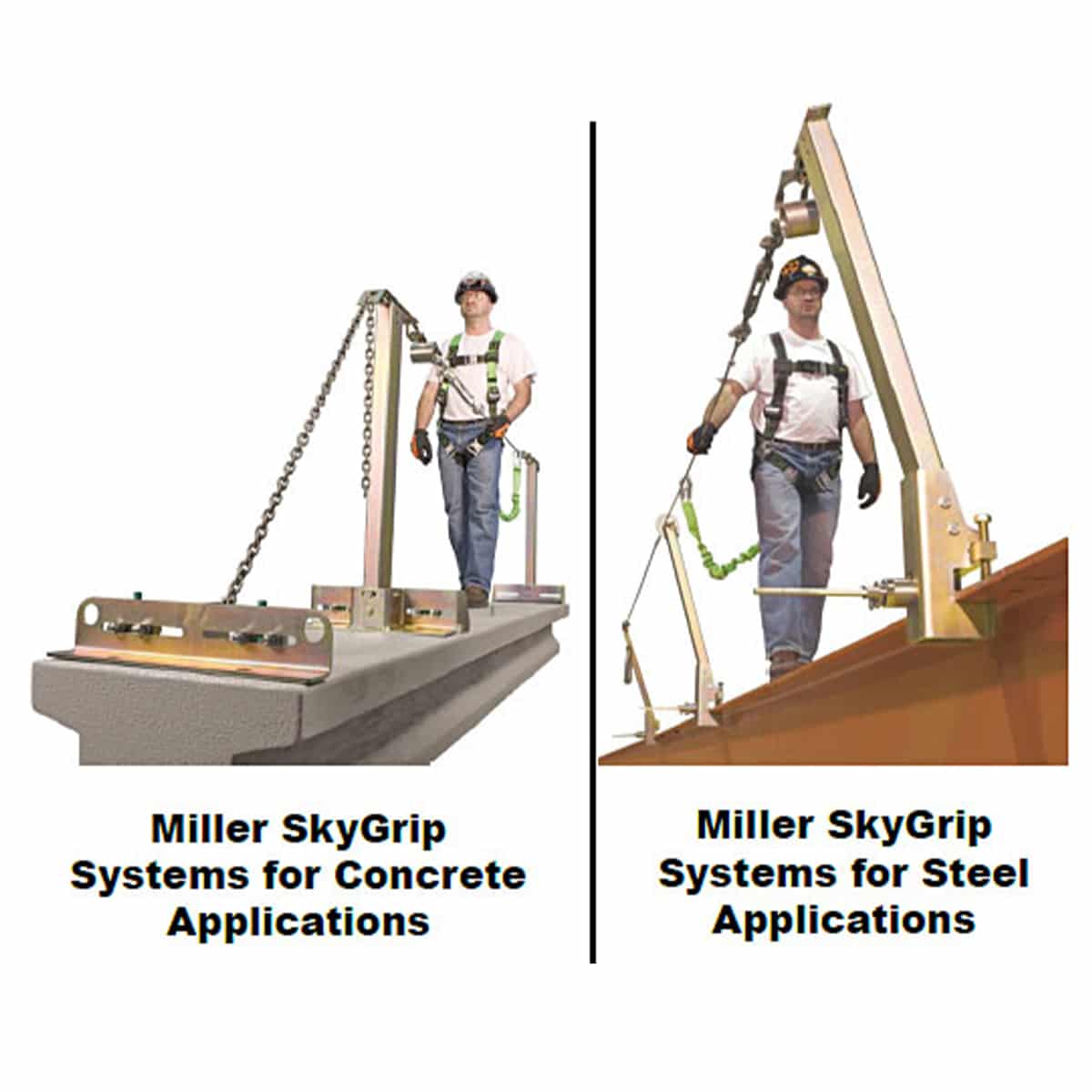 Miller SkyGrip™ Temporary Horizontal Lifeline Systems : Skygrip V-Grip/REBAr Clamp Assembly