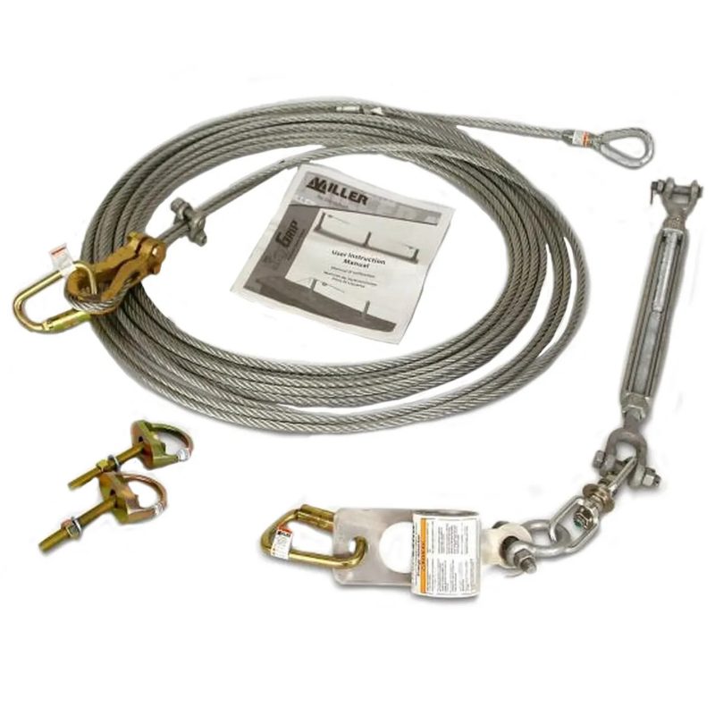 Miller SkyGrip™ Temporary Horizontal Lifeline Systems : Double Saddle Wire Rope Clip