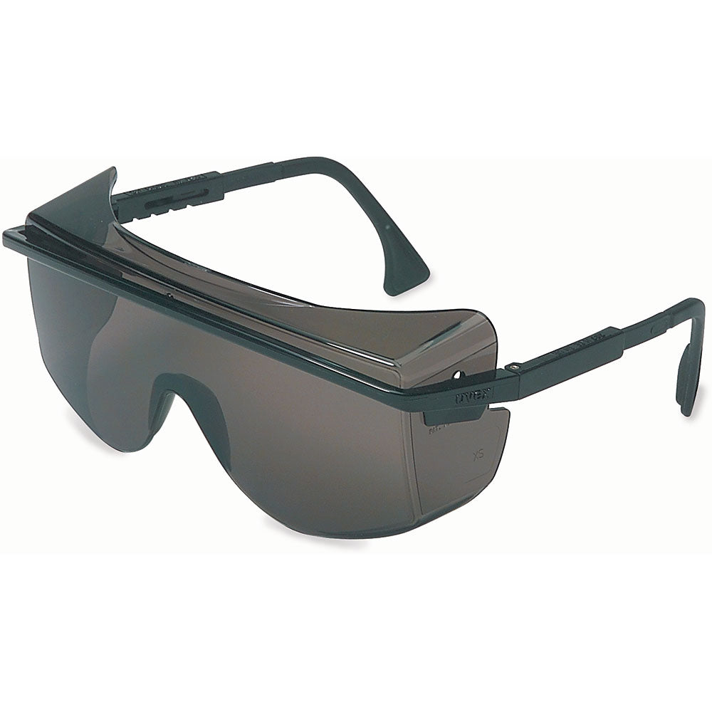 Uvex Astrospec OTG® 3001 : Black Safety Glasses With Sct-Gray Anti-Scratch/Hard Coat Lens