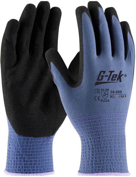 Pure Fit 13 Nylon Black Nitrile Palm & Fingertips Black 380 : Size XXL
