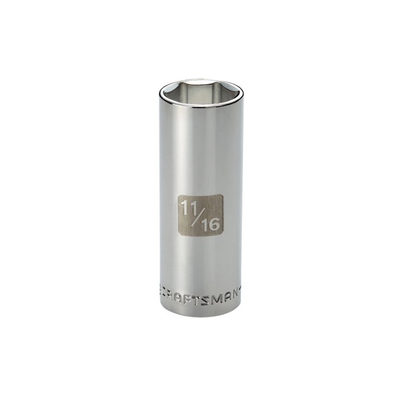 SOCKET HEX DEEP WELL 11/16 X 3/8 DRIVE