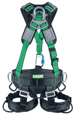 Gravity Welder Harness, BACK, HIP & FRONT D-rings, Qwik-Fit Leg Buckles, Super XL (SXL), Kevlar Webbing, Black