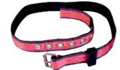 BELT,POLY,TONGUE BUCKLE,ORG/BLUE, MED